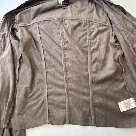 Kut from the Kloth Suede Brown Open Cardigan size Large - Picture 5 of 9